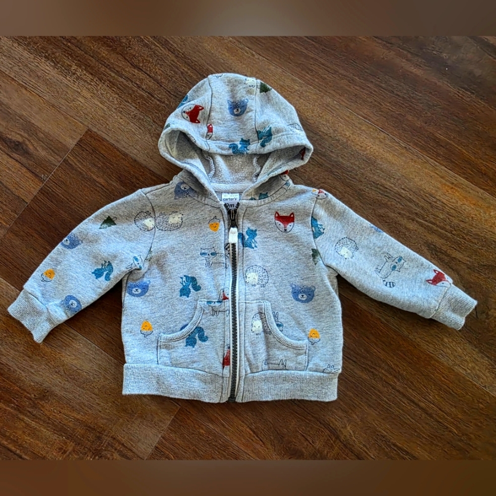 🦊Forest Animals Lightweight Fall/Spring Baby Jacket SIZE: 9 Months🐿